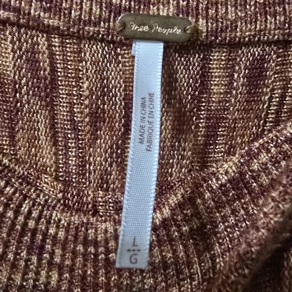 Free People Gold Coast Marbled Print Pleated Knit Boho Maxi Skirt, EUC! - Picture 9 of 10